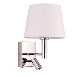 Moderne minimalistisk krom vegglampe med bryter, soverom, stue, hotellrom belysning inventar