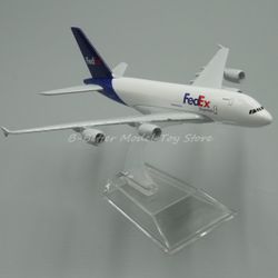 1:400 Painevalettu metallinen lentokonemalli lelu Fedex Express A380 Replica Collector Edition