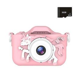 Kids Digital Camera Wifi Instant Print Camera 1080p Hd 32GB Sd-kort selfie kamera Pink