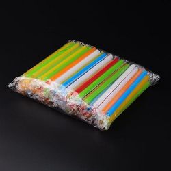 Aoweisia Brede engangsdrik sugerør Multifarve 100 pcs