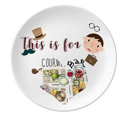 Gourmet Bar Steak Suppe Lemonade Far Dessert Plate Dekorative Porcelæn 8 tommer Dinner Home