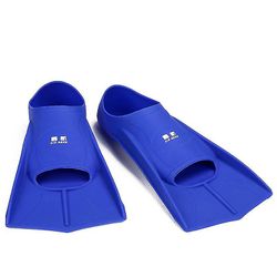 1pair elastisk silikon kort dykkerfinner Anti-skid Bottom Design Dykking Svømming Shose For Adult Kids Snorkling Training Blå L