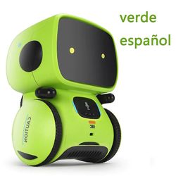 Sajygv Barnas smarte robot, intelligent pedagogisk leketøy, med programmerbar sang og snakkende stemmechat Grønn-Spansk