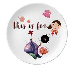 Fig Fruit Velsmagende sund akvarel Datter Dessert Plate Dekorative Porcelæn 8 tommer Dinner Home