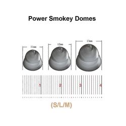 Phonak/unitron 4.0 kuulokojeen kuvut Valikoima Pakkaus auki/suljettu/virta Kupolikoko: (suuri/keskikokoinen/pieni) 3kpl Phonak-kuvut Powe S M L