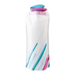 700 ml foldbar vandflaske udendørs vandre camping pe vandpose, farve hvid