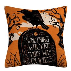 Putevar Standard størrelse Halloween Print Sovesofa Hjem Dekorasjon Festival Putevar Cushion Cov