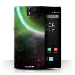 STUFF4 Sag/Cover til OnePlus One/grøn Eclipse/Space/kosmos