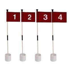 4x Golflipputangot Miehet Naiset Golf Lippureikäkuppisetti pihanurmikolle Monivärinen Total Length 83 cm