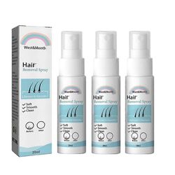 1-3kpl Natural Extra Strong Permanent Hair Removal Spray Kivuton Stop Hair Growth Inhibitor Remover 3PCS