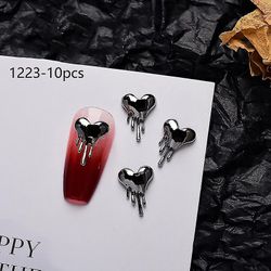 Retro Dark Punk 3d Nail Art Charms Alloy Tips Skull Rhineston Decor Halloween