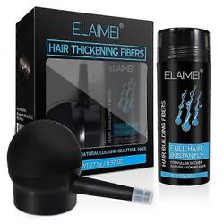Elaimei hiusten kasvukuitu keratiini paksuuntumissuihke hiusten rakennuskuidut poudre 27.5g Musta paita