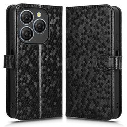 varten Blackview Shark 9 5G lompakkokotelo pistekuvio painatus PU nahkainen puhelimen kansi - musta Monivärinen Black
