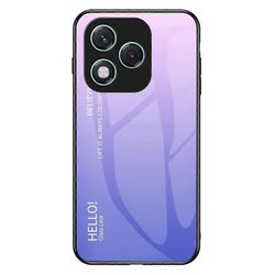 Honor 400 Lite -kotelolle naarmuuntumaton karkaistu lasi + PC + TPU puhelimen kansi Monivärinen Gradient Pink Purple