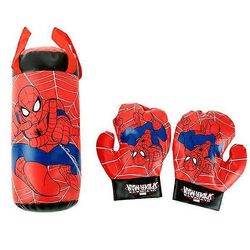 Spider-Man nyrkkeilysäkki lapsille, nyrkkeilysäkkilelu nyrkkeilyhansikkailla ja säädettävällä jalustalla, syntymäpäivälahja 4-9-vuotiaille pojille