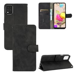 Etui til Lg K42 Cover Premium læder med kortholder Flip Folio magnetisk etui etui coque - sort