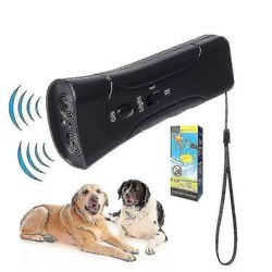 2 in 1 Ultraäänikoira koulutus ja haukkumisenestolaite Koiran haukkumisen hallinta, ladattava koiran pelote