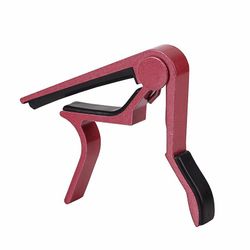 Universal aluminium legering metal guitar capo, farve rød
