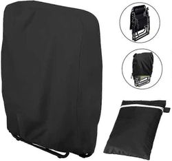 Musta UV-kestävä tuoli kattaa taitettavan vedenpitävän aurinkotuolin kannen, puutarhan aurinkotuoleille, aurinkotuoleille, (71x110cm), Oxford-kanto...