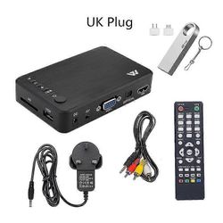 Full HD -multimediasoitin, ulkoinen USB-kiintolevy, mediasoitin, automaattinen toisto, yhteensopiva TV-boksi, TV-video, AV, MKV, Avi Lisää 2 Tt:n U...