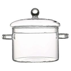 lasinen keittoastia - 2l / 67oz lasi kattila lämmönkestävä borosilikaattilasi käsintehty keittiövälinesarja liesi potti - turvallinen pastalle