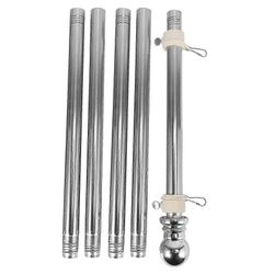 Lipputanko, ruostumattomasta teräksestä valmistettu lipputanko, sopii talon pihapuutarhaan, ruosteenestolippupidike (sil - JA