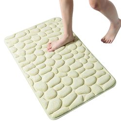 Handuo Bade tæpper Mat Badeværelse Gulvmåtte Sæt Memory Foam Bathmat gul 50*80cm