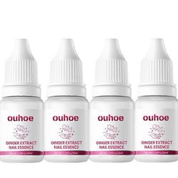 Ginger Nail Care Essence, Grey Nail Moisturizing Care Exfoliating Beauty Nail Essence 4pcs