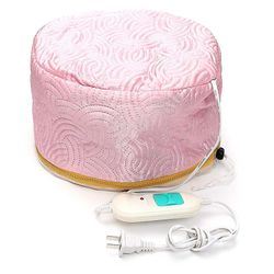 Elektrisk Hair Cap Salon Spa Damper Termisk behandling nærende hår maske olie varme hat Pink