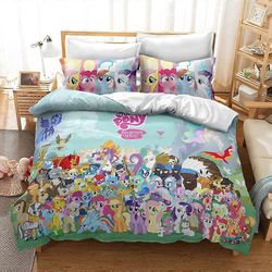 Kerota My Little Pony Friendship on Magic vuodevaatteet Setin painatus pussilakana ja tyynyliina Child Adult Anti-punke Plus Velvet ) Single135x200cm
