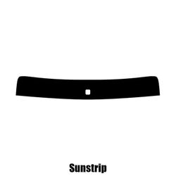 Window-Tint Sun Strip for Subaru Justy 5-dørs Hatchback - 2007 til 2016 pre-cut sunstrip 5% limo sort