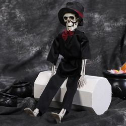 Liltop Uhyggelig Scary Skull Rekvisitter Bride / Groom Skeletter Body Joints Carnival Halloween Hjem Decors Brudgom