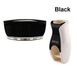 Auto tandpasta Dispenser +5 tandbørste Holder Sæt Væg mount Sort