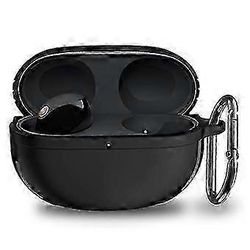 Sony Wf-1000xm5 Bluetooth-kuulokkeen TPU-kannen suojakotelo riippuvalla soljella Musta