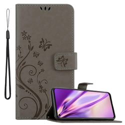 Honor 20 / 20S / Huawei NOVA 5T suojakotelo - kukkaprintillä ja korttipaikalla KUKKA TUMMA LILA