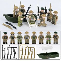 MOC War II Britannian armeijan sotilaat Aseaseiden rakennuspalikat Sarja Palikat Sarjat Klassiset aseet Malli Lapset