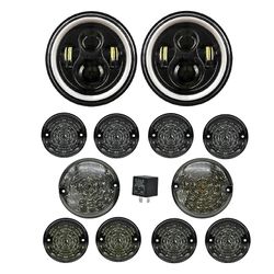 Scitoo 10 stk bakre og fremre tåkelys / 1par LED-frontlykt drl for Land Rover Defender 1990-2016/ Defender 90/110 1983-90 12 stk LED-lys