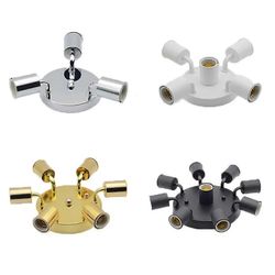 Jelivey minimalistinen keraaminen pidike E27 kattovalaisimet kulta kromi valkoinen musta yksinkertainen 3/4/5/6/7/8 pään kattovalaisin 8-valo black