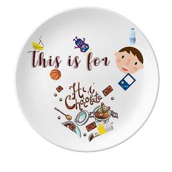 Varm chokolade desserter Drik Frankrig Søn Dessert Plate Dekorative Porcelæn 8 tommer Dinner Home