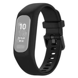 Garmin Vivosmart 5 Käsivarsinauha Silikoni Kellon Ranneke Kotelolla - Musta Monivärinen Black