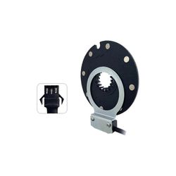 Sähköpyörän magneettinen tehoanturi 36 / 48V poljinapuanturi F-8C-magneetit Dual Hall -anturit PAS-järjestelmä Ebike-osat Musta