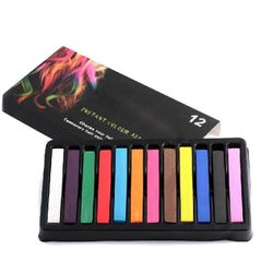 Hevosen hiukset liitu pestävä helppo värjätä DIY-värikynä turvallinen hiuksille, jotka eivät ole myrkyllisiä 12 kpl