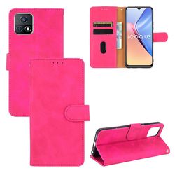 Etui til Vivo Y52s / Iqoo U3 Cover Premium Læder med kortholder Flip Folio Magnetisk Etui Coque - Sort Pink