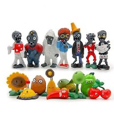 Airzo 16ps Plants vs Zombies Toys Anime Action figurer