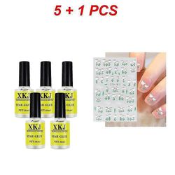 16ml kynsifolioliima tähtiliima kynsikalvoille siirto paperiliima manikyyri kynsitaidetyökalu 1 pullo 5kpl lähetä tarra
