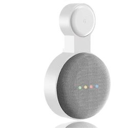 Seinäteline Google Home Minille/Nest Minille (2. sukupolvi), tilaa säästävä ratkaisu älykodin kaiuttimelle, älykäs johtojärjestelyllä Ro-asumiseen