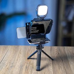 Teleprompter, 2.20-3.54in bärbar teleprompter kit compale med android och för ios, bärbar teleprompter DSLR medfjärrkontroll 40mm vidvinkel