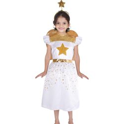 A2Z 4 Kids Børn Piger Julekrybbe Angel Costume Skole Spil Angel Fancy Dress Costume Hvid 3-5 Years