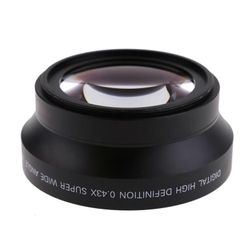 72mm telejatkajalinssi / laajakulmaobjektiivi linssinsuojuksella ja Storaeg-pussilla 2.2x / 0.43x