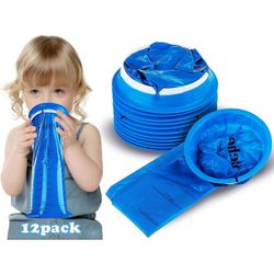 60 pakkausta lasten oksennuspusseja kertakäyttöisiä, 1000ml matkapahoinvointipusseja autoon, barf-pusseja 12 kpl